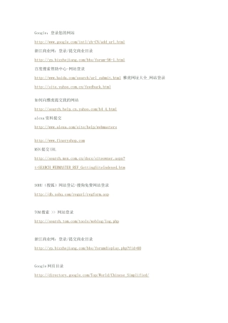 全球网站登陆网站提交入口