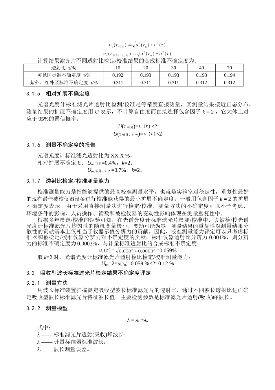 光谱光度计标准滤光片不确定度 2 (1)_第3页
