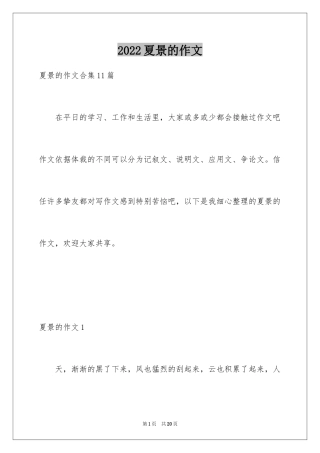 2024夏景的作文_7