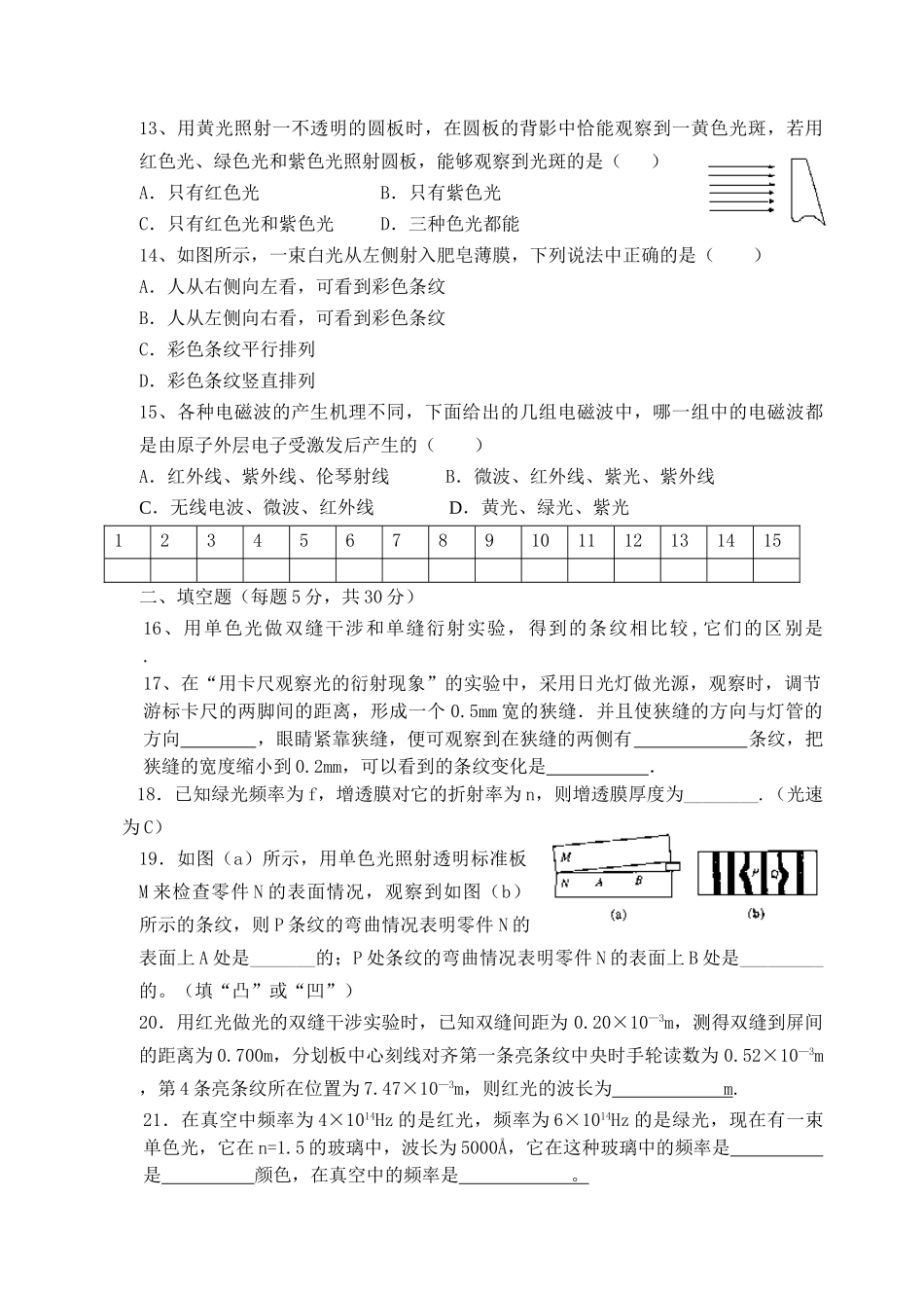 光的波动性测试_第3页