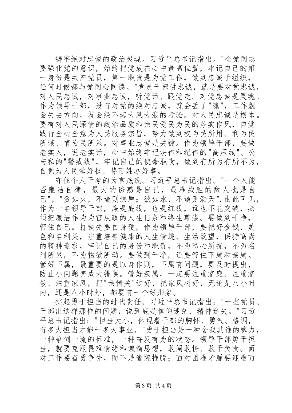 忠诚干净担当心得体会_第3页