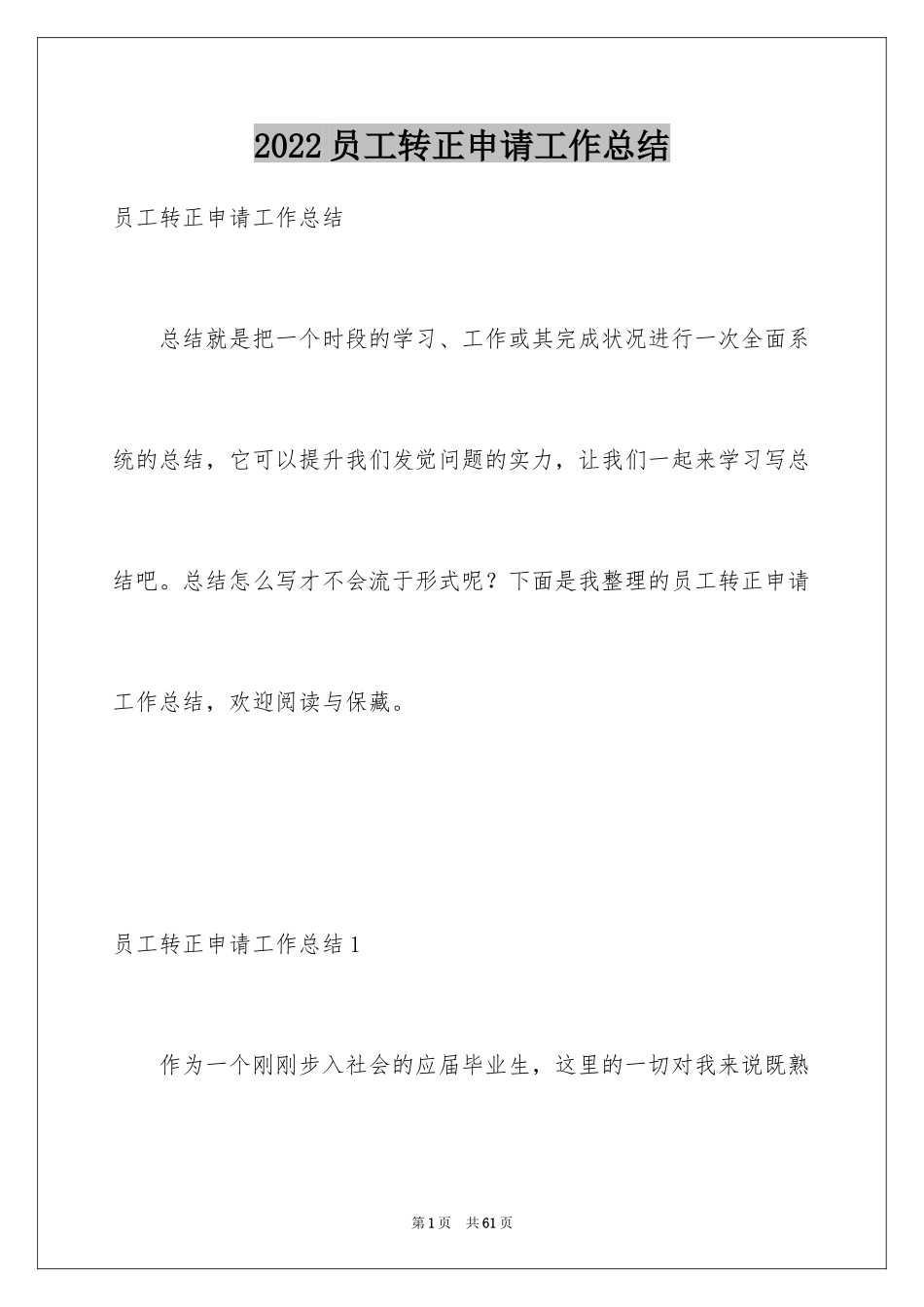 2024员工转正申请工作总结_6_第1页