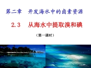 从海水中提取溴和碘