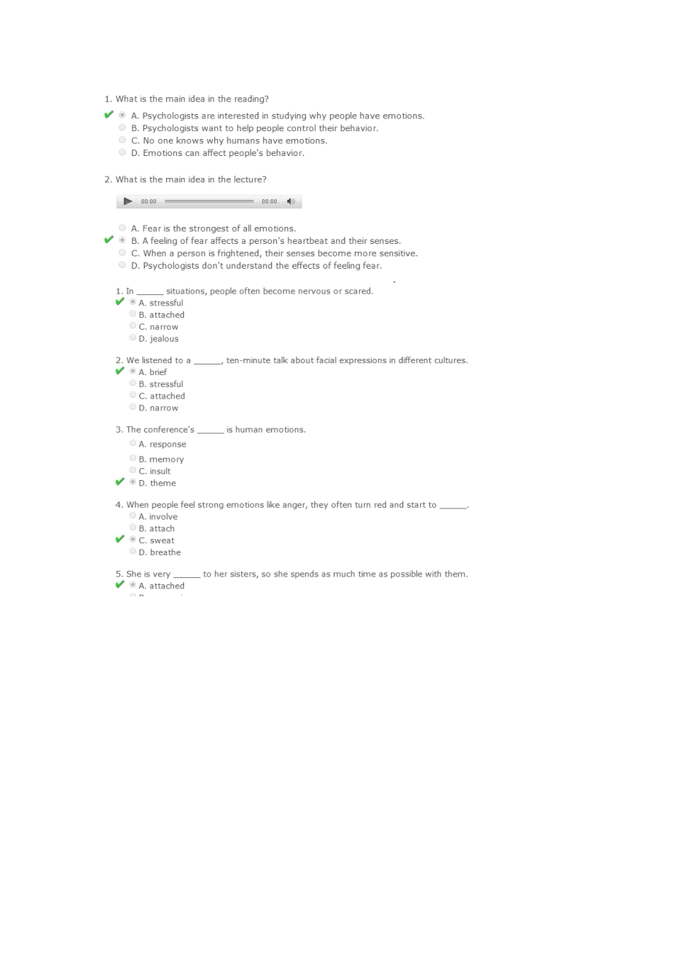 交互英语ULearning答案Academic Connections 2 UNIT 5  Psychology_第2页