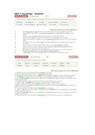交互英语ULearning答案Academic Connections 2 UNIT 5  Psychology