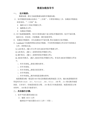 井数据加载指导书