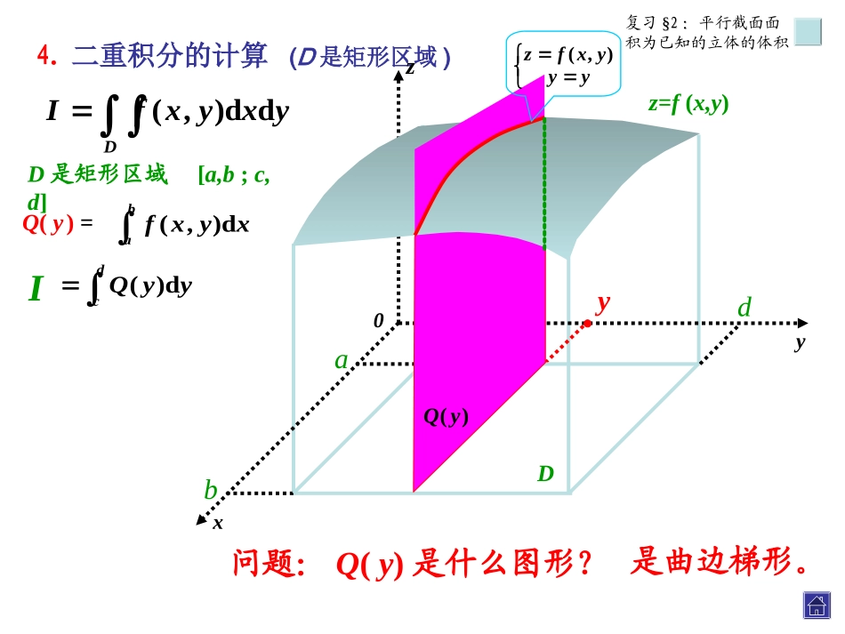 二重积分的计算 (D是矩形区域)_第1页