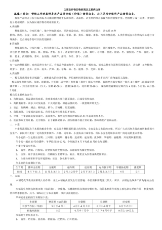 主要农作物的物侯期及主要病虫害