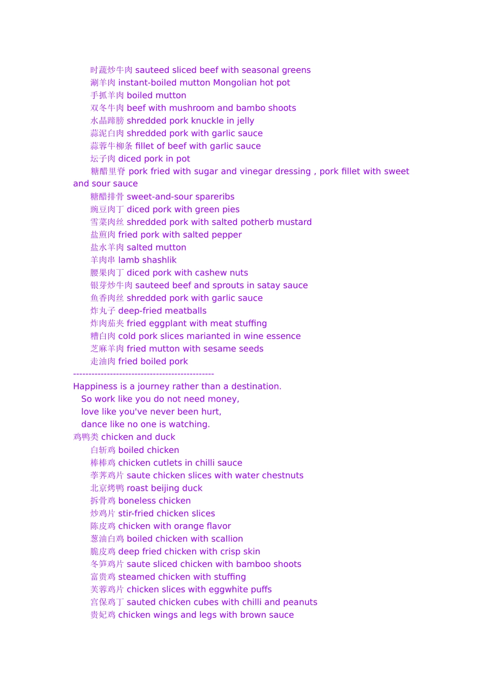 中餐菜谱英文表达_第3页