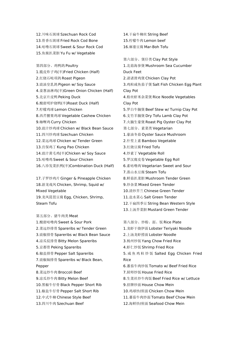 中餐菜品翻译_第2页