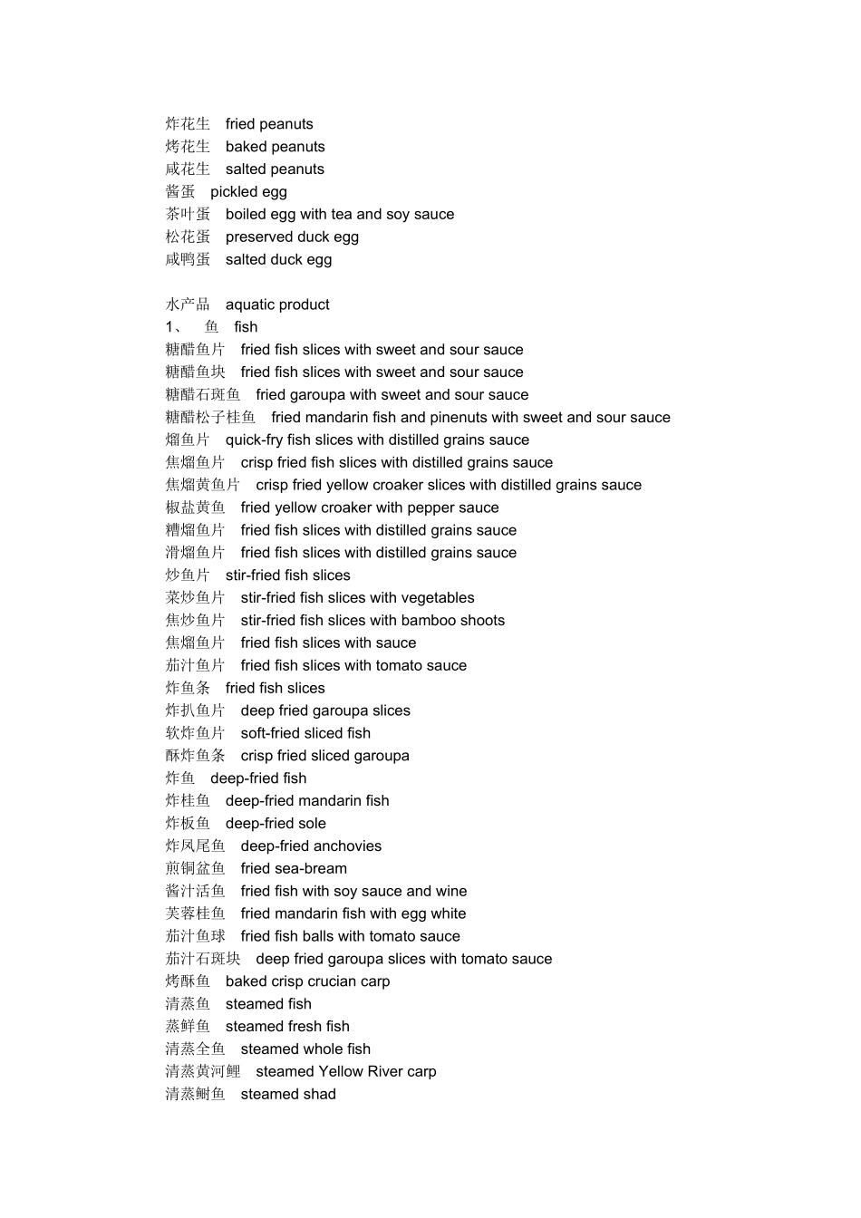 中餐英语菜单_第3页