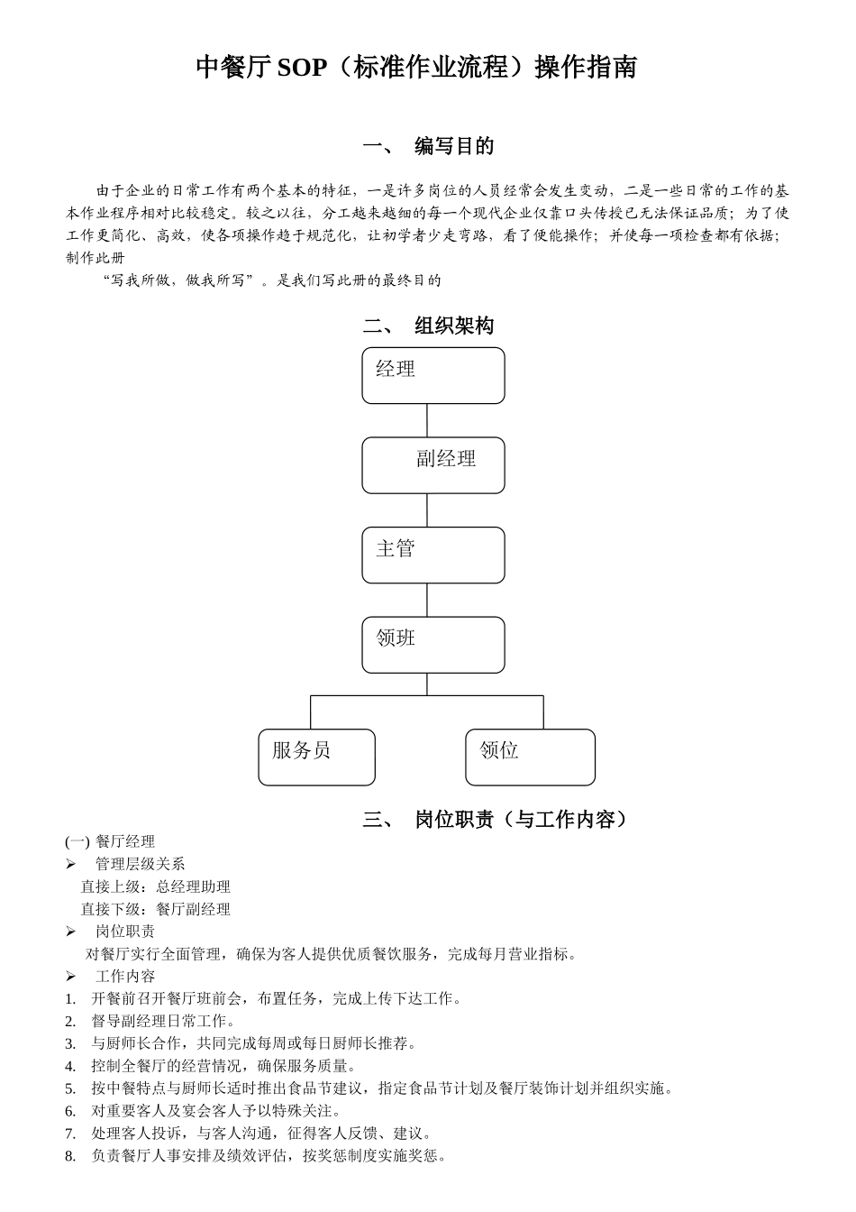 中餐厅SOP操作指南(7.23)_第1页