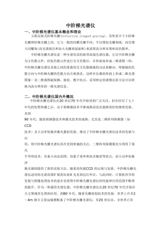 中阶梯光谱仪