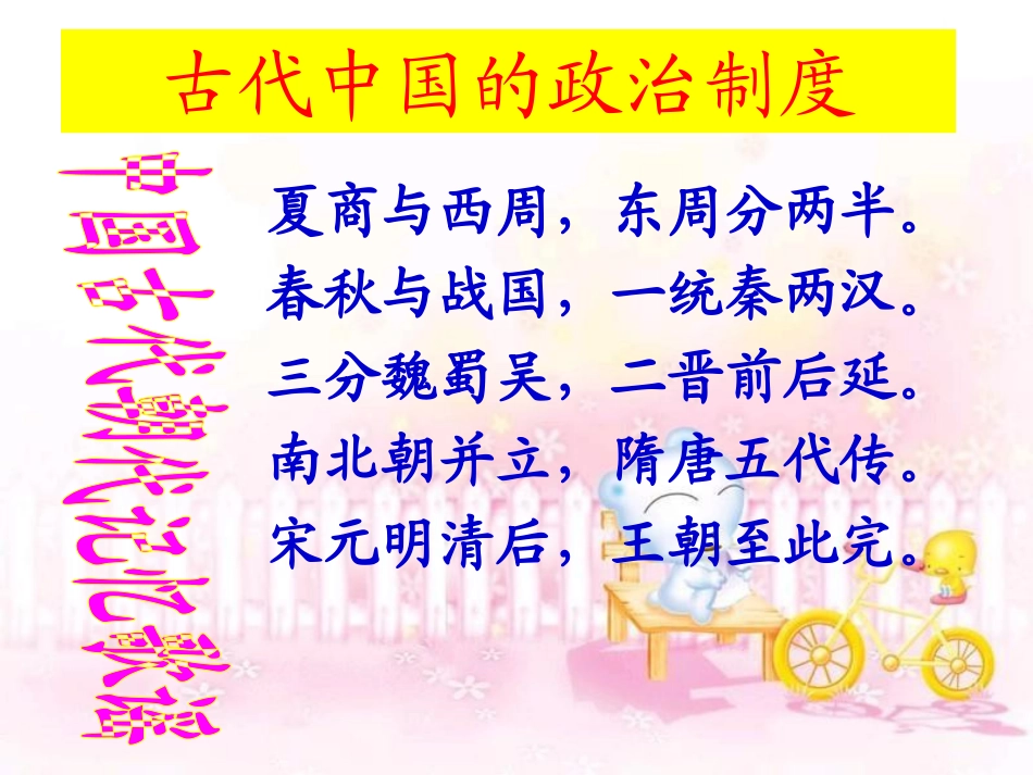 中国古代中央集权制度[复习课件1_第1页