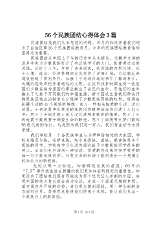 56个民族团结心得体会3篇_1