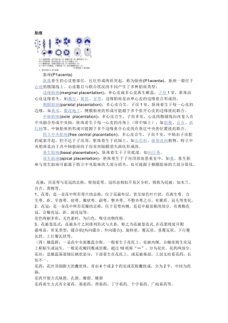 一些植物形态学术语 -