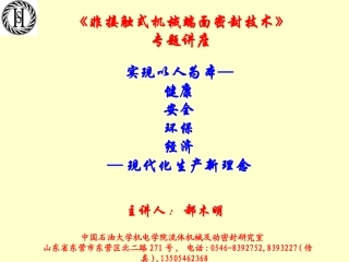 《非接触式机械端面密封技术》