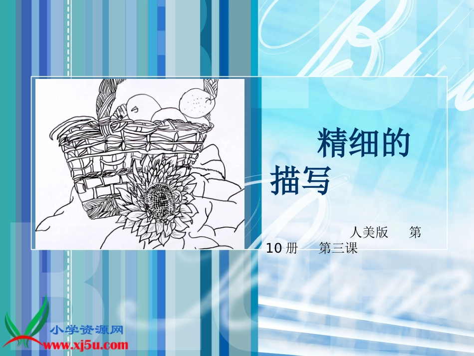 《精细的描写》课件(人美版五年级美术下册课件)_第1页
