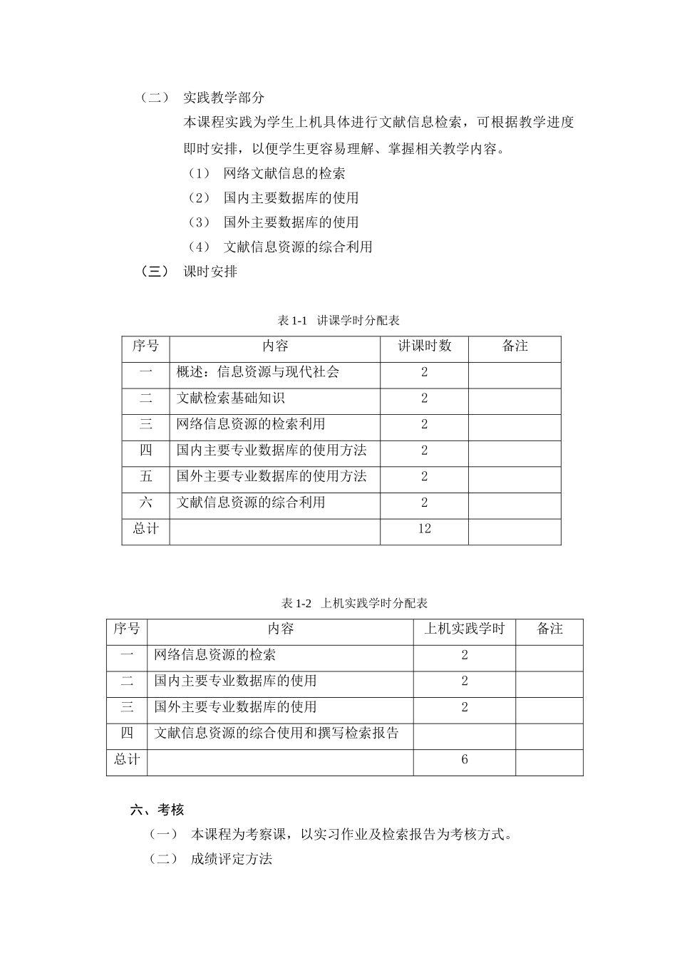 《科技文献检索》教学大纲_第3页