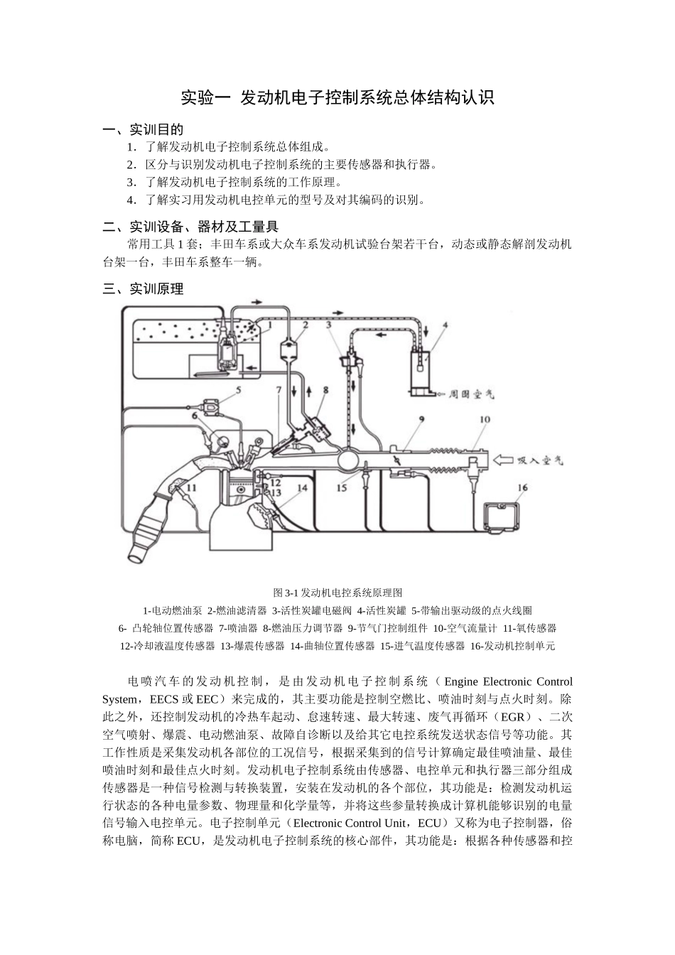《汽车电子控制技术》实验指导书_第1页