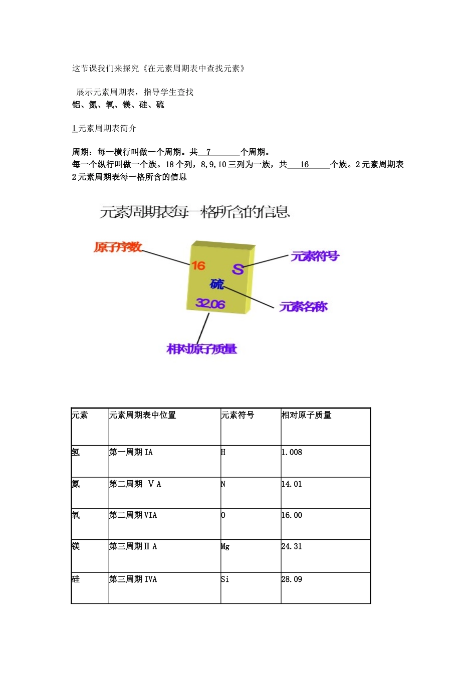 《在元素周期表中查找元素》教案_第3页