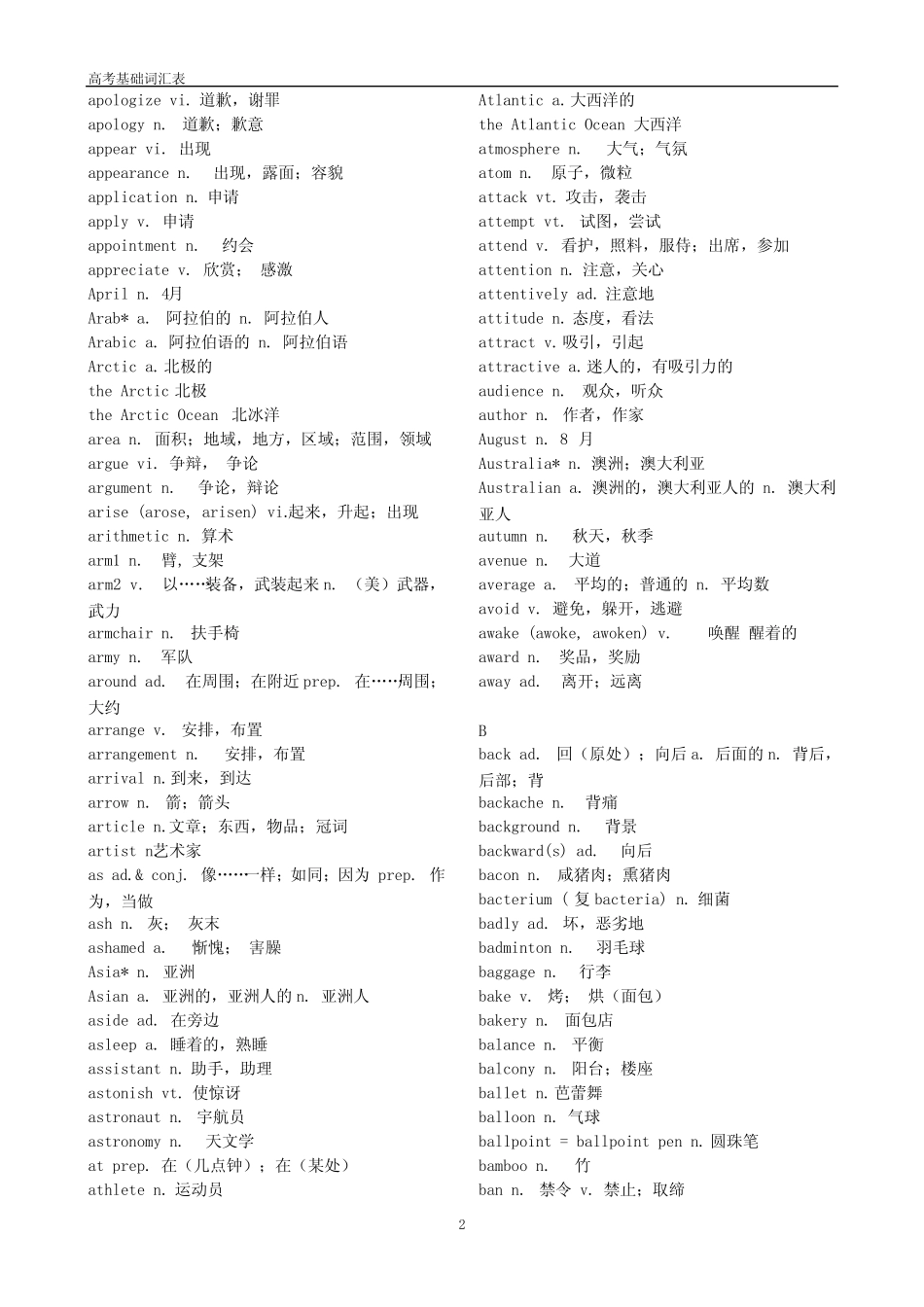 (完整)高考3500词精简版-偏难单词 _第2页