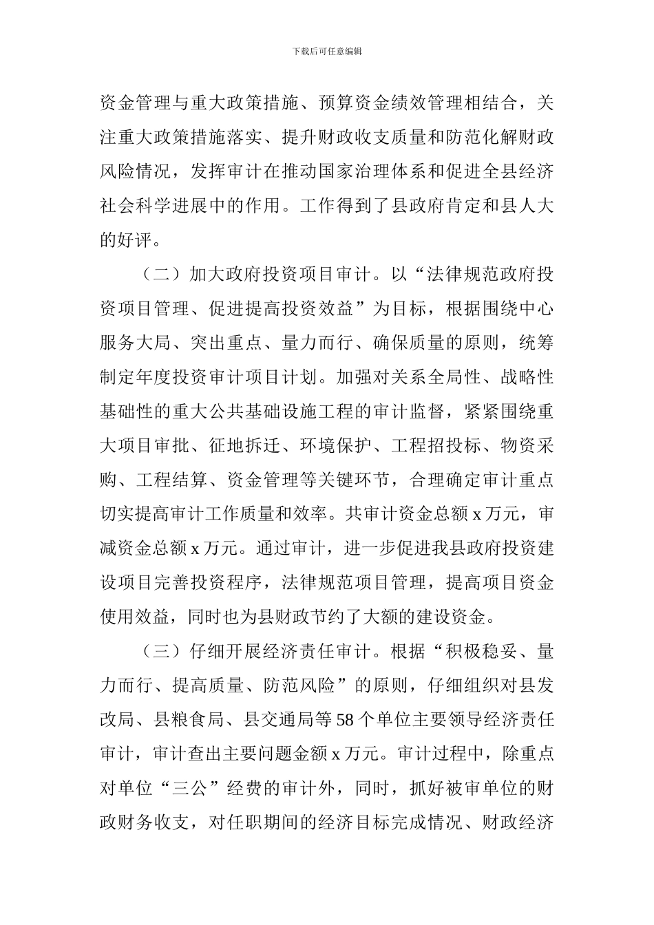 审计局2024年度工作总结和2024年工作计划_第2页