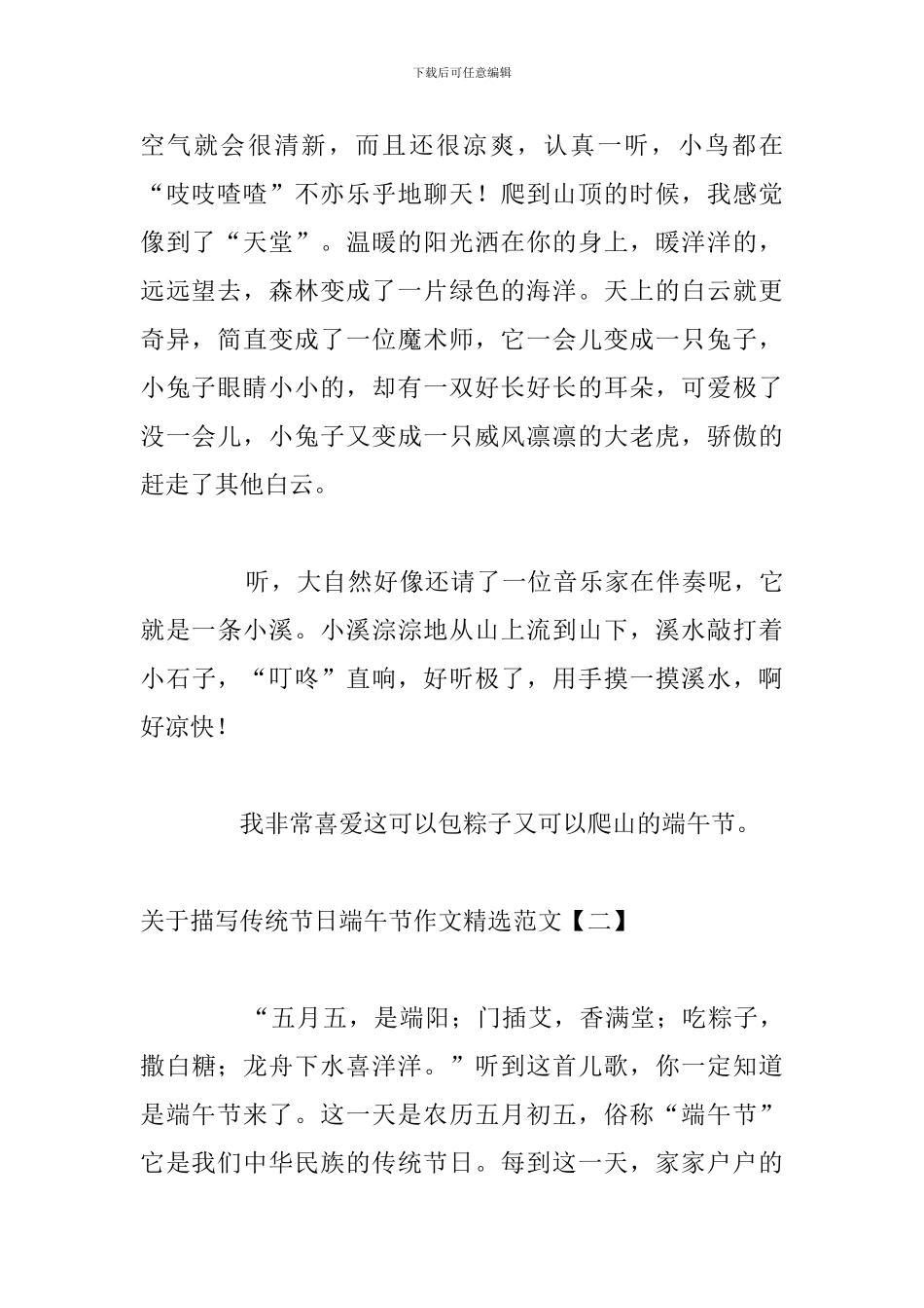 关于描写传统节日端午节作文精选范文_第2页