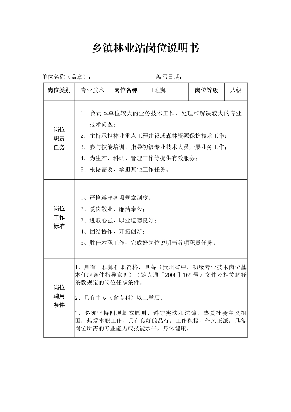 林业站岗位说明书_第3页