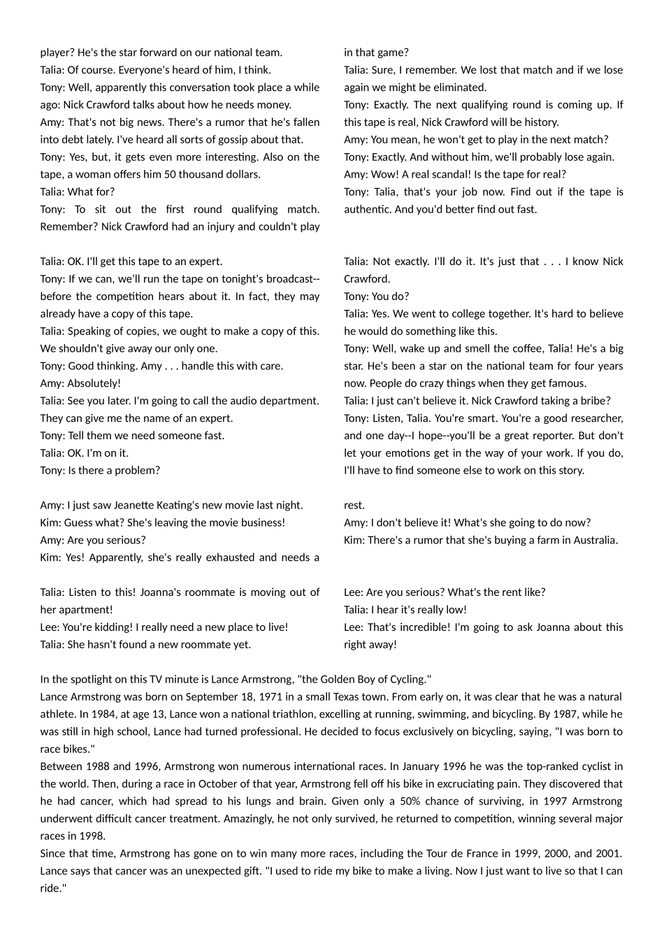 朗文交互英语第三册原文及部分答案_第3页