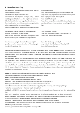 朗文交互英语第三册原文及部分答案