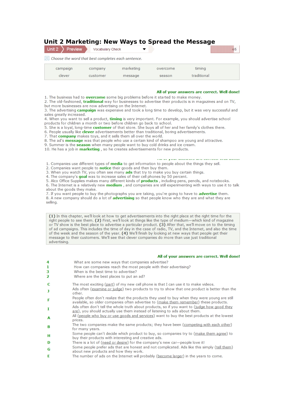 朗文交互英语ULearningAcademic Connections 2 Unit 2 Marketing_第1页