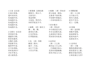 小学生必背古诗75首(完整版可打印) 