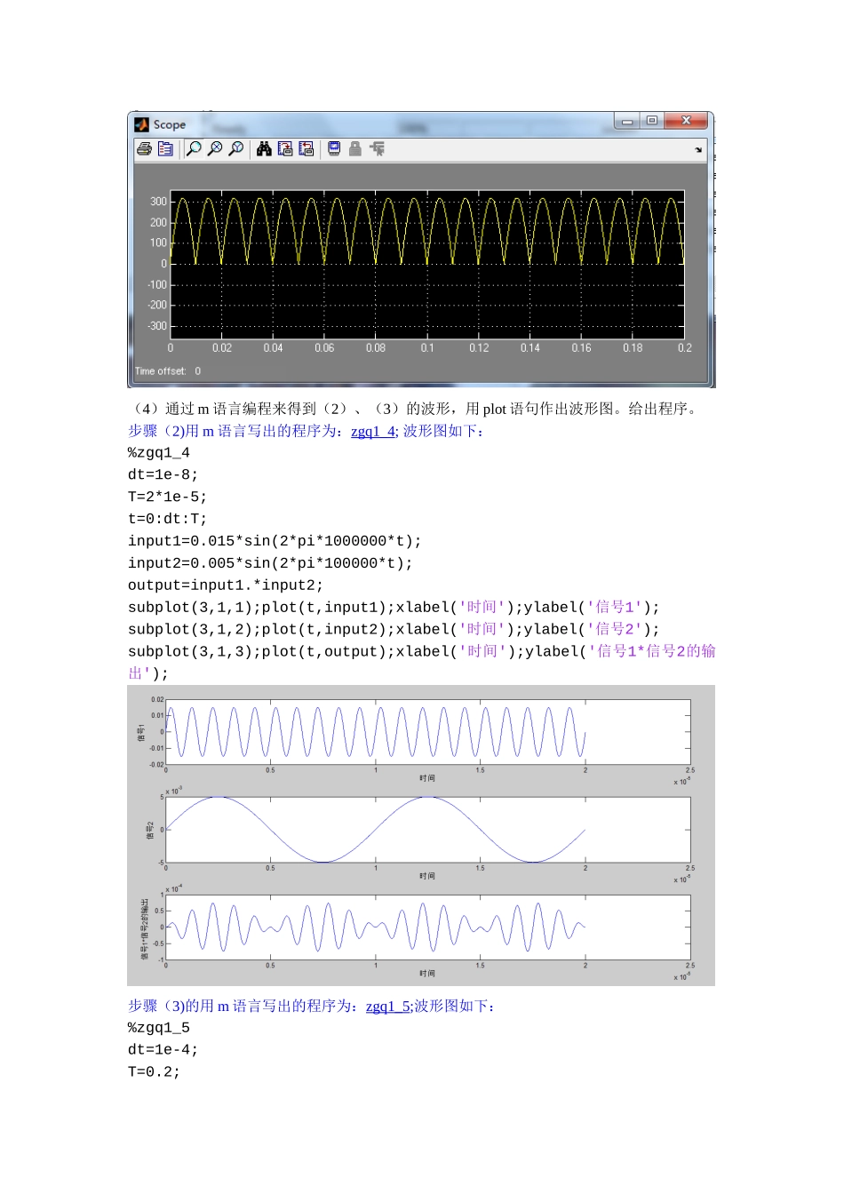 昆明理工大学matlab通信仿真实验一_第3页