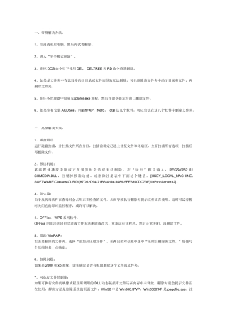 无法删除的文件解决立法