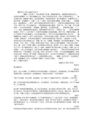 旅行(800字)作文