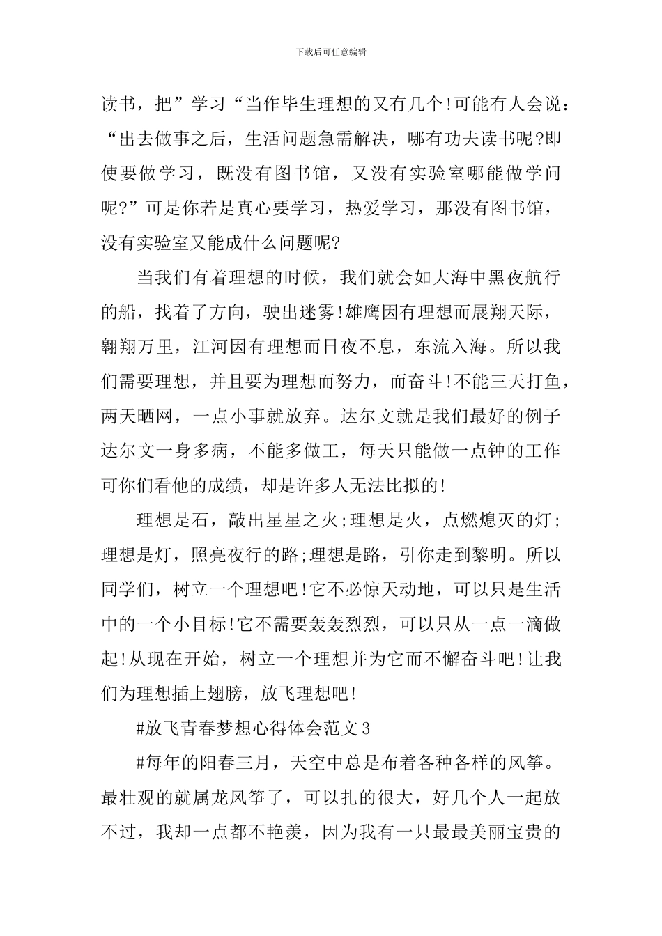 放飞青春梦想心得体会_第3页