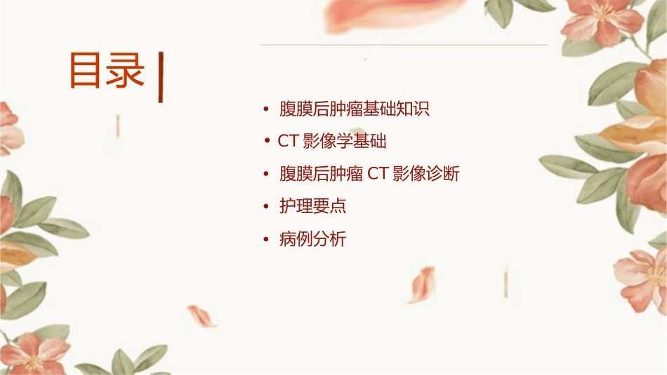 腹膜后肿瘤CT影像诊断护理课件_第2页