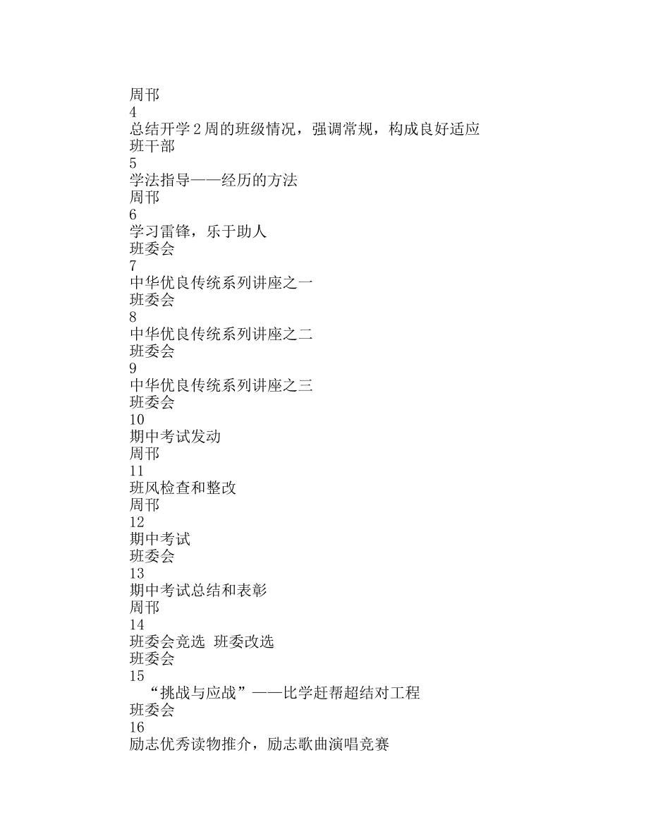 班主任工作范文高一班务工作计划 _第2页