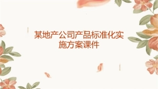 某地产公司产品标准化实施方案课件
