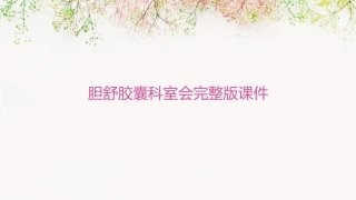 胆舒胶囊科室会完整版课件