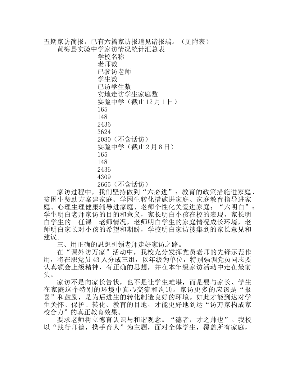 班主任工作范文课外访万家工作总结 _第2页