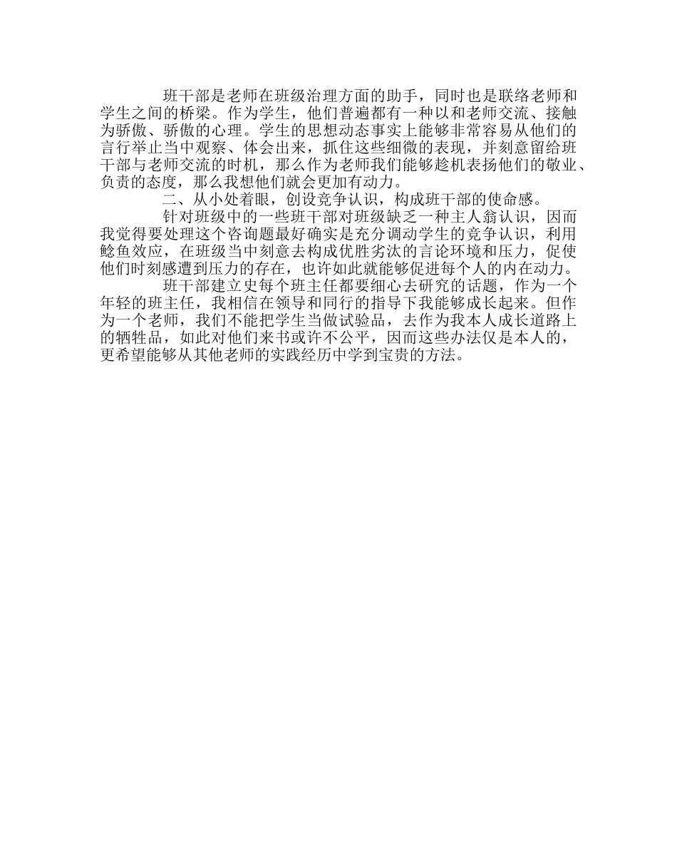 班主任工作范文班干部建设的些许想法 _第2页