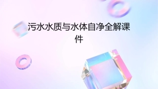 污水水质与水体自净全解课件