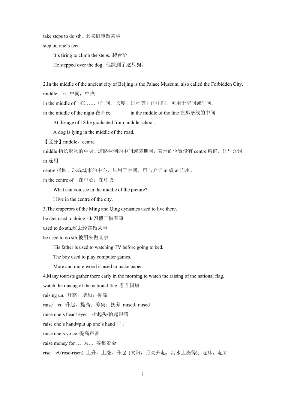 苏教版牛津英语9BUnit1知识总结_第2页