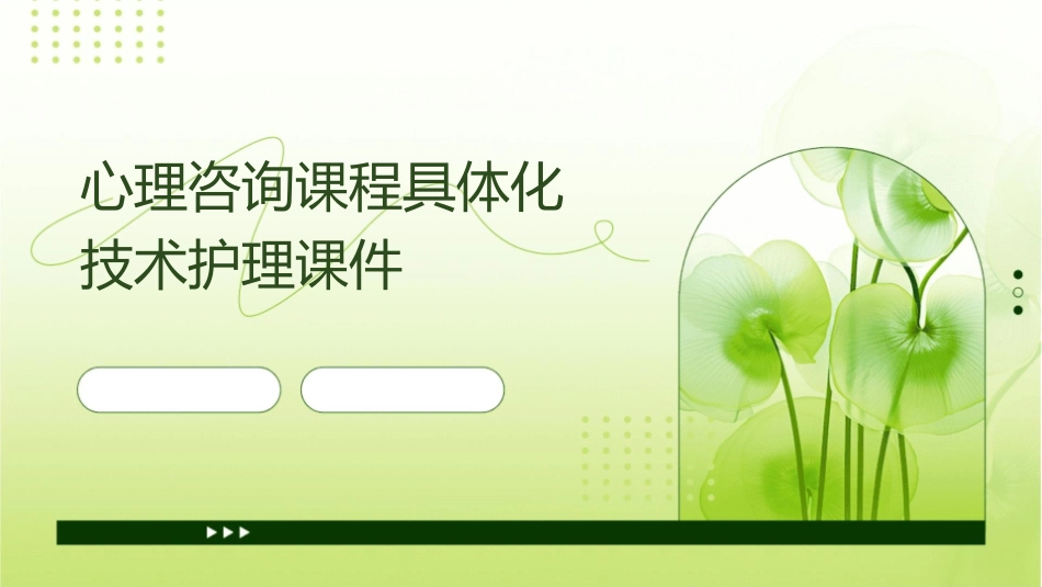 心理咨询课程具体化技术护理课件_第1页
