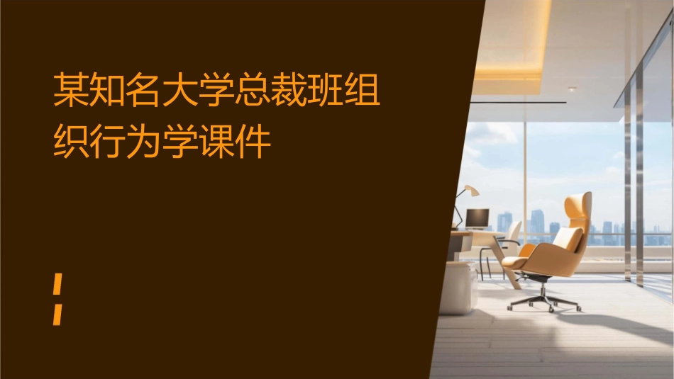 某知名大学总裁班组织行为学课件_第1页