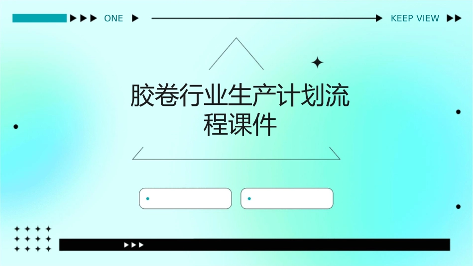 胶卷行业生产计划流程课件_第1页