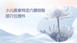 小儿推拿特定穴腰背骶部穴位护理课件