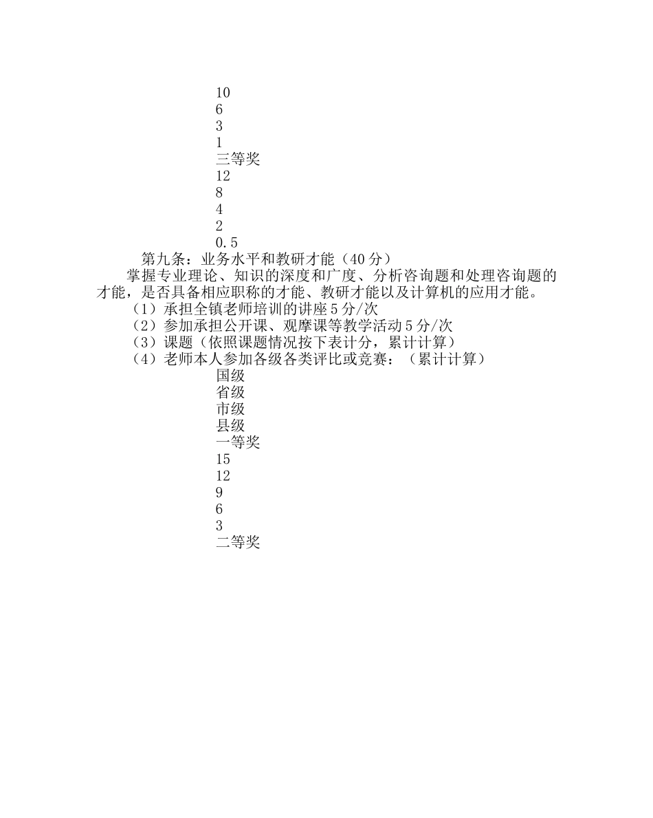 班主任工作范文教育教学管理制度及考核办法 _第3页